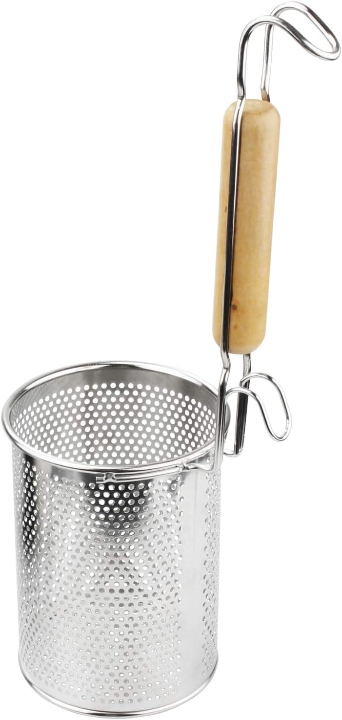 MyLifeUNIT Spaghetti Strainer Spoon, Stainless Steel Food Strainer
